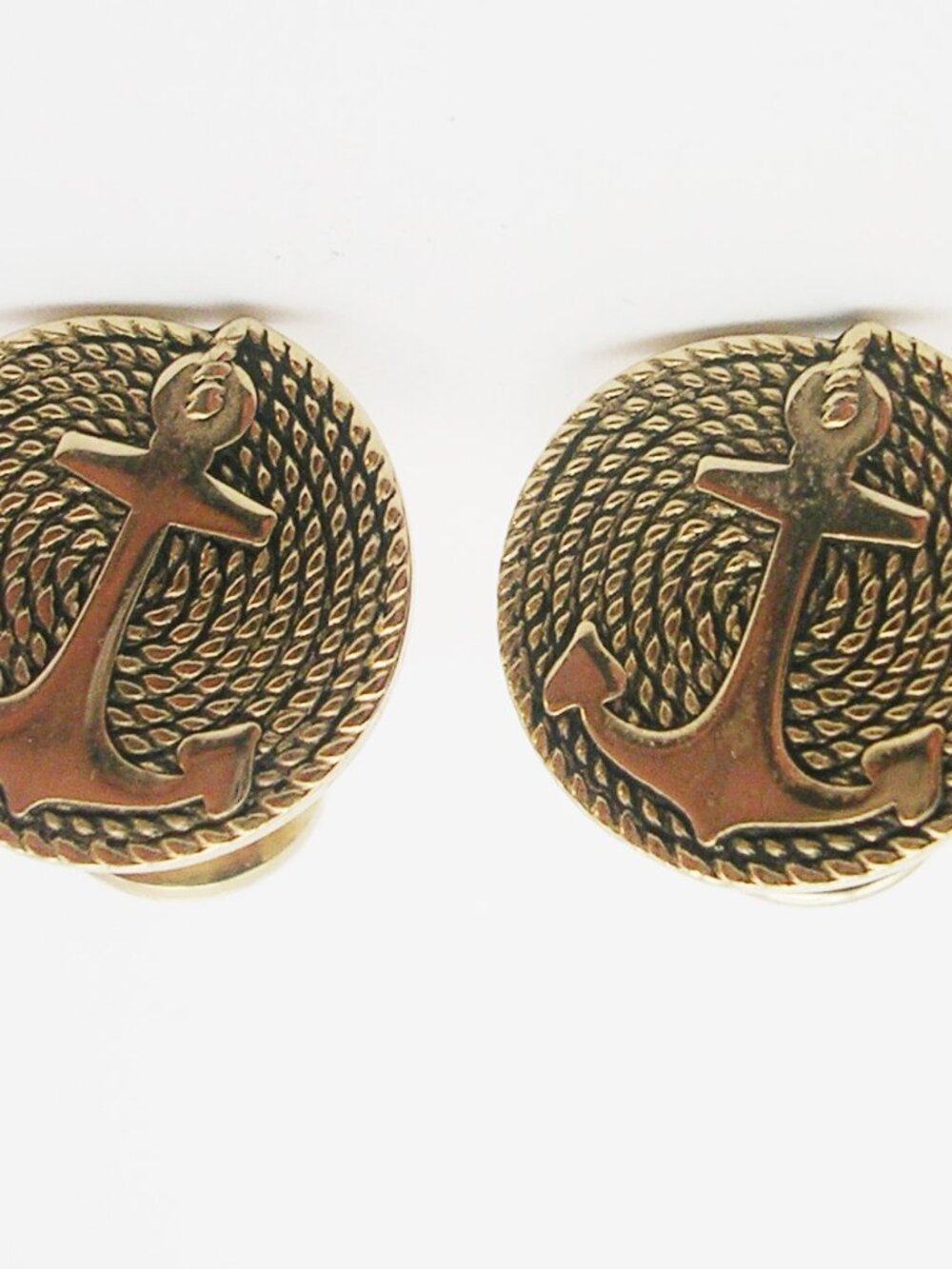 Vintage Cuff Links Anchor on rope Boater Gift Men Wedding Jewelry